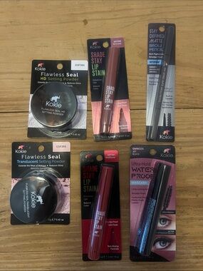 Kokie Pink & Red Lip Stain and Makeup Set